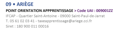 taxe apprentissage cci