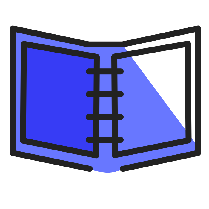 Picto classeur bleu