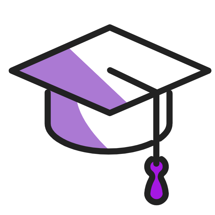 Picto etudiant violet