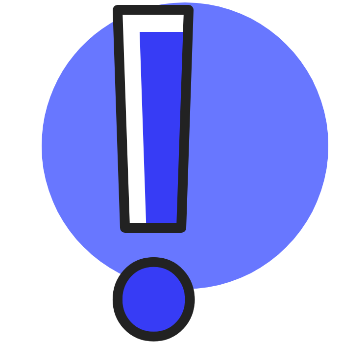 point exclamation